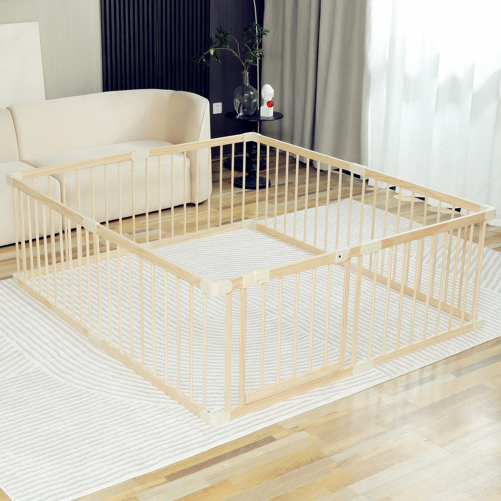 Smilebaby playpen gate section highlights secure entry for safe access