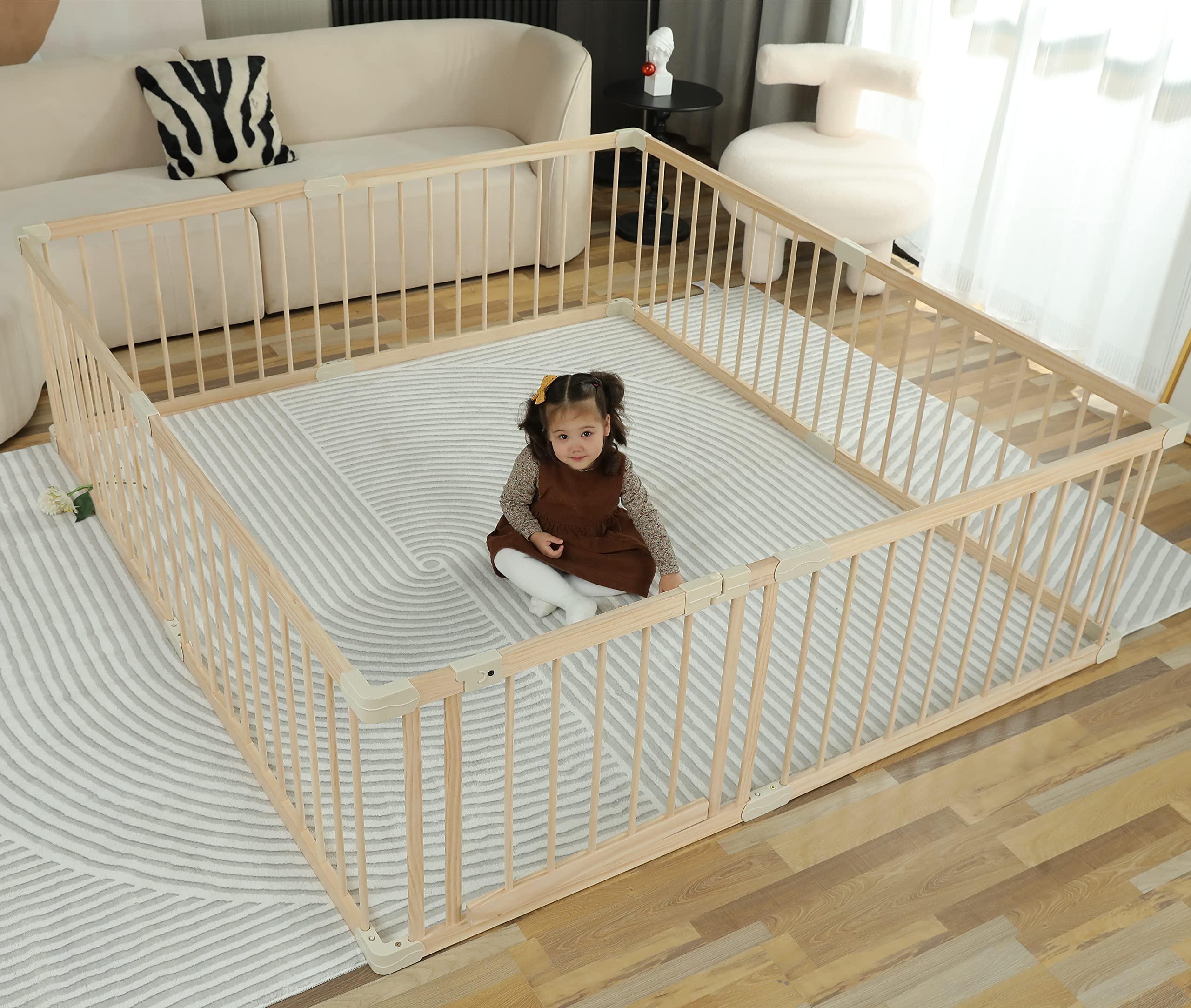 Smilebaby Conababy interior-space view keeps baby visible while playing