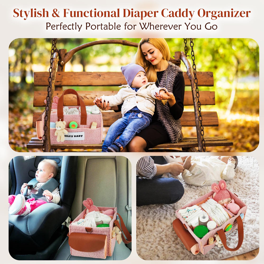 Smiley Baby nappy caddy organizer car-ready for travel diaper needs