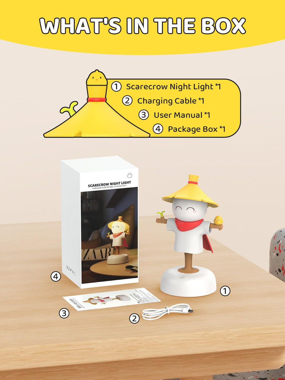 Smiling Shark 1200mAh battery powers long-lasting night glow