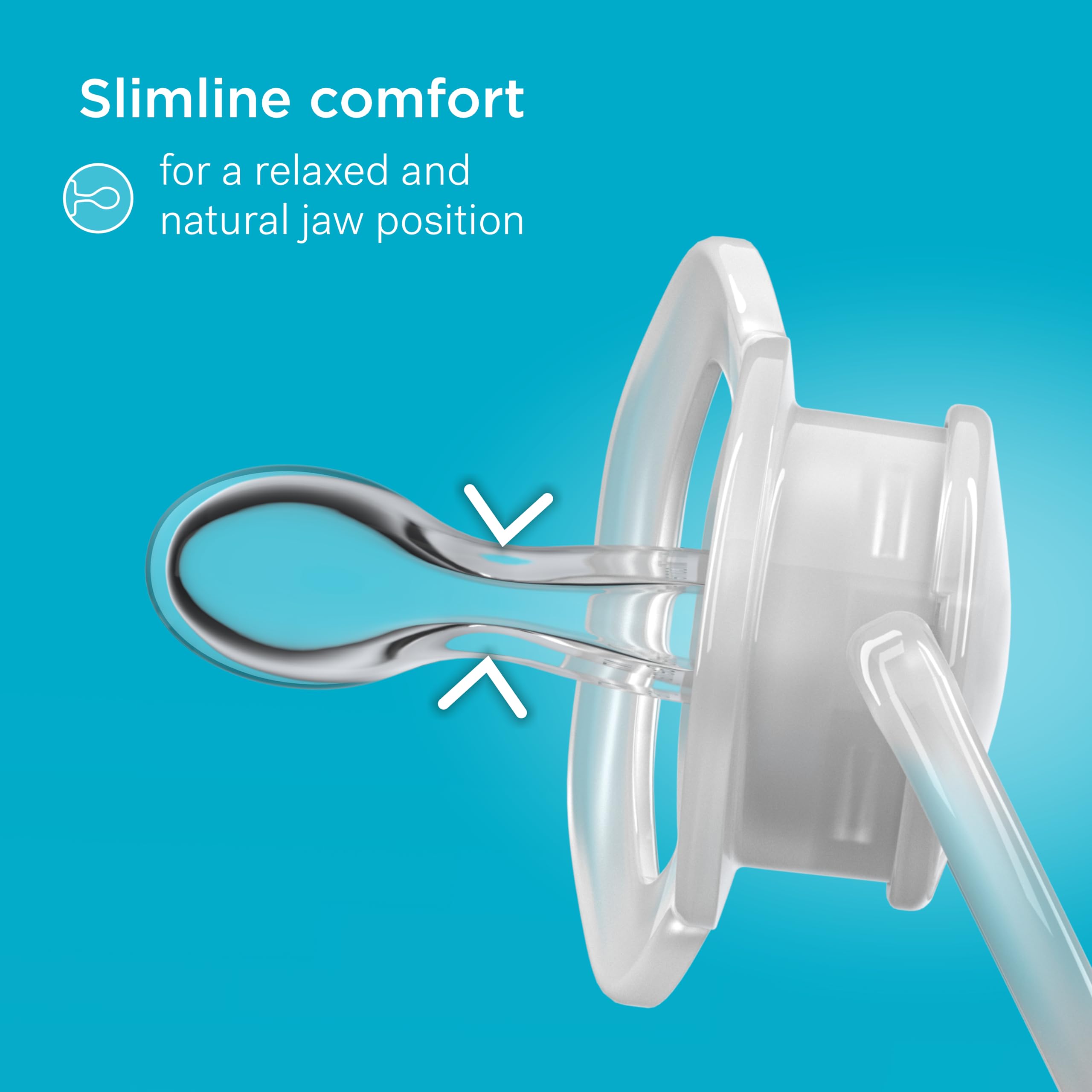 Three-pack Smilo pacifiers with bold, gender-neutral colors.