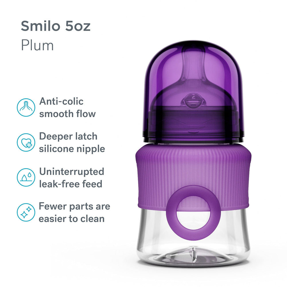 Smilo anti-colic Stage 0 nipple close-up highlighting slow flow.