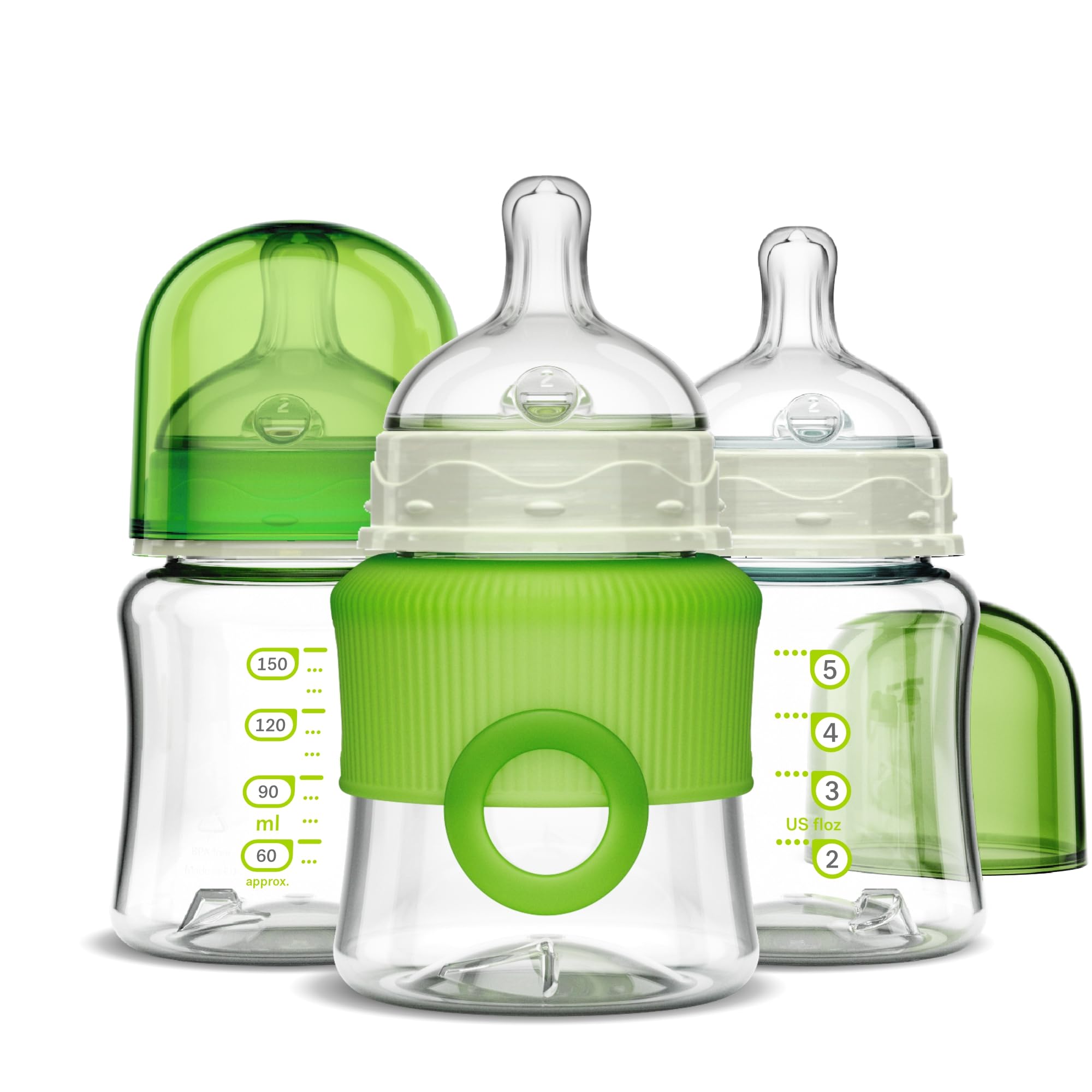 Smilo baby bottle stage-0 anti-colic vent for calmer feeds.