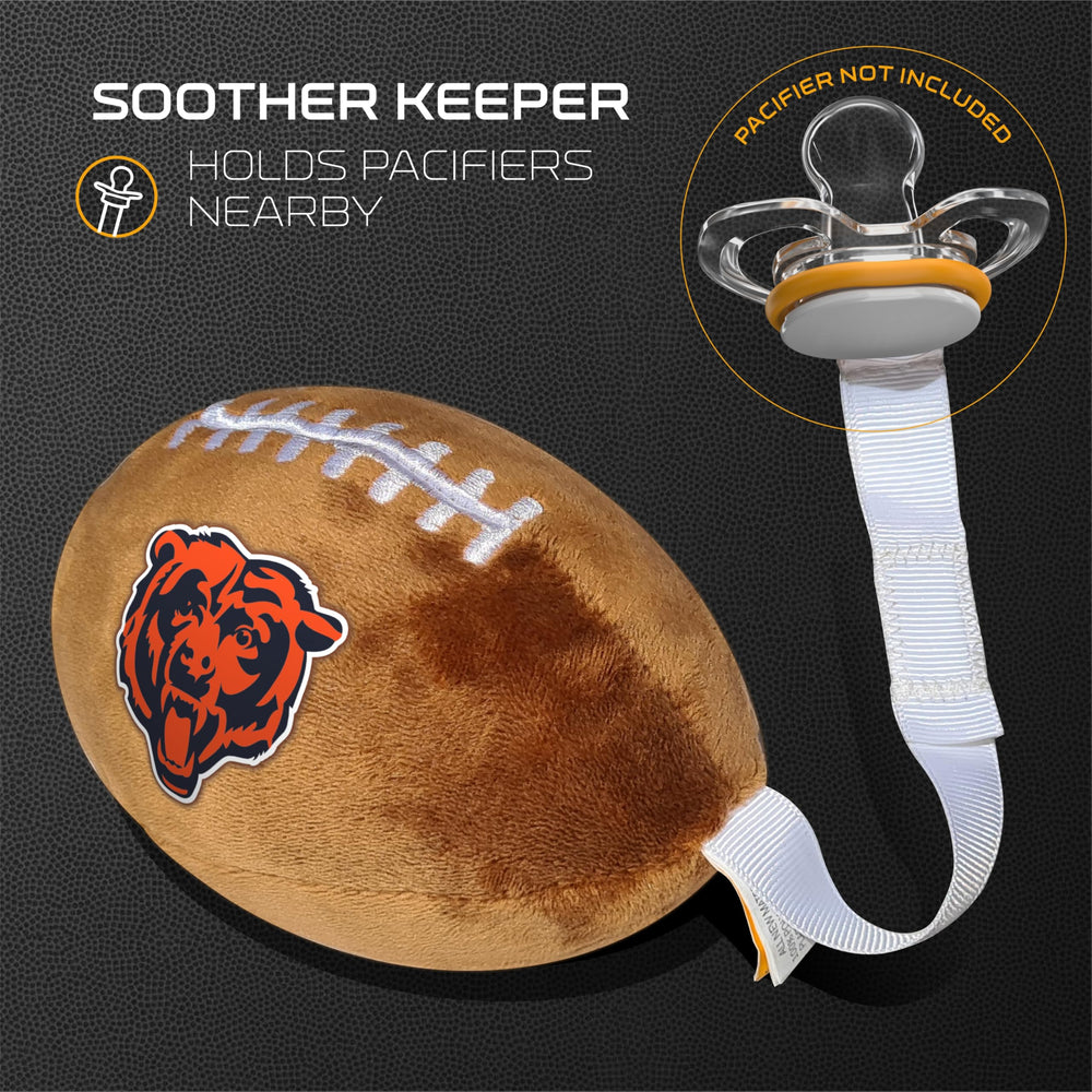BPA-free silicone ring and soft strap on the Smilo pacifier holder.