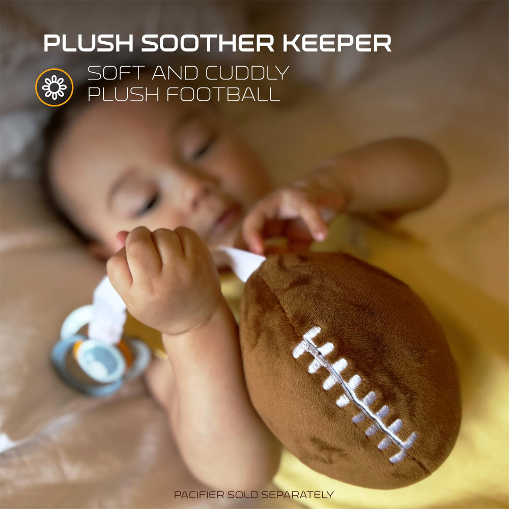 Smilo official NFL licensed pacifier holder with durable logo for everyday on-the-go use.