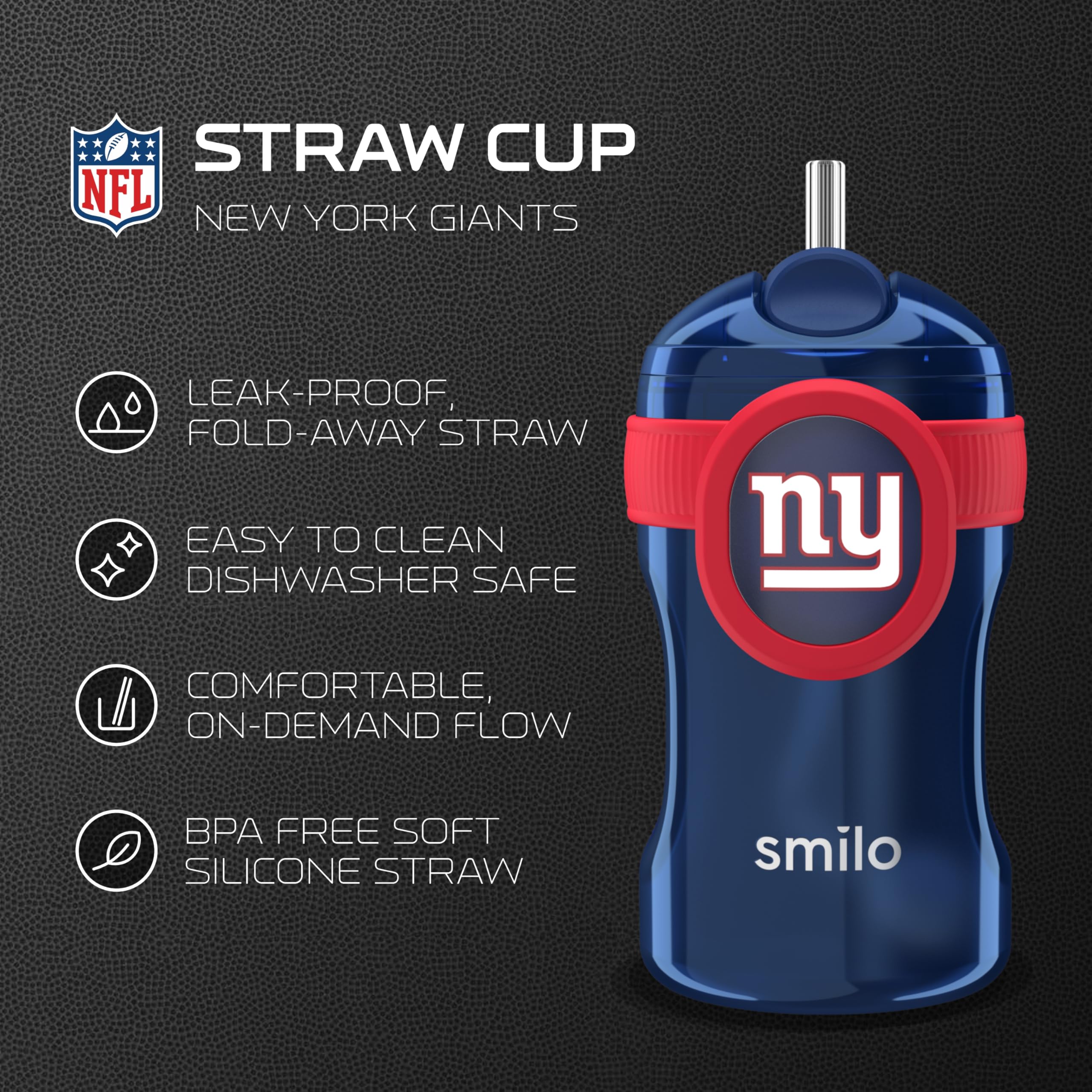 Smilo leak-proof lid shown, ideal for travel and spill-free everyday use.