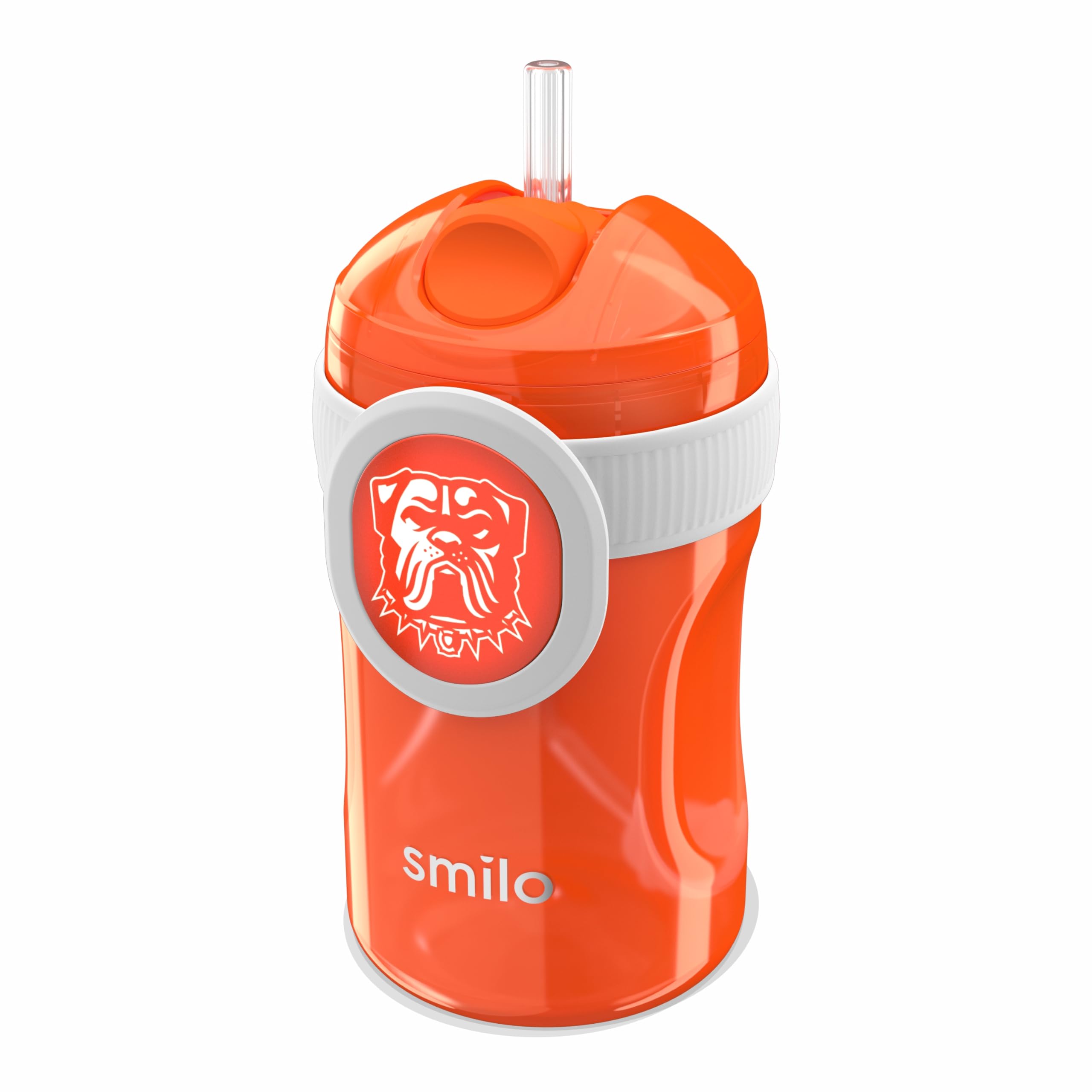 Smilo straw cup with Cleveland Browns license, ideal for fans on the go.
