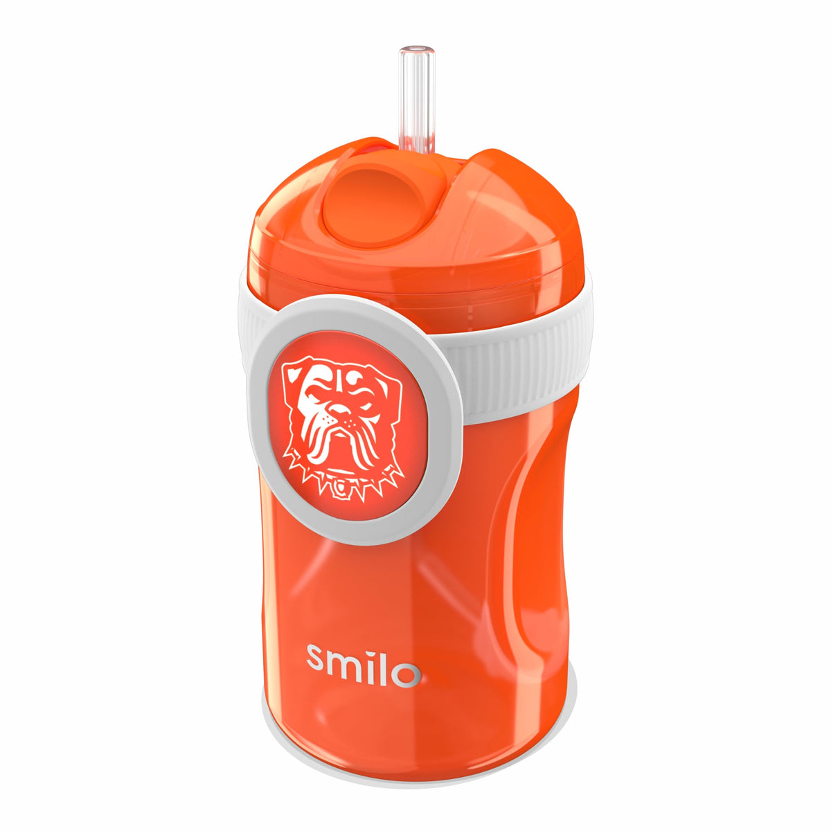 Smilo straw cup with Cleveland Browns license, ideal for fans on the go.