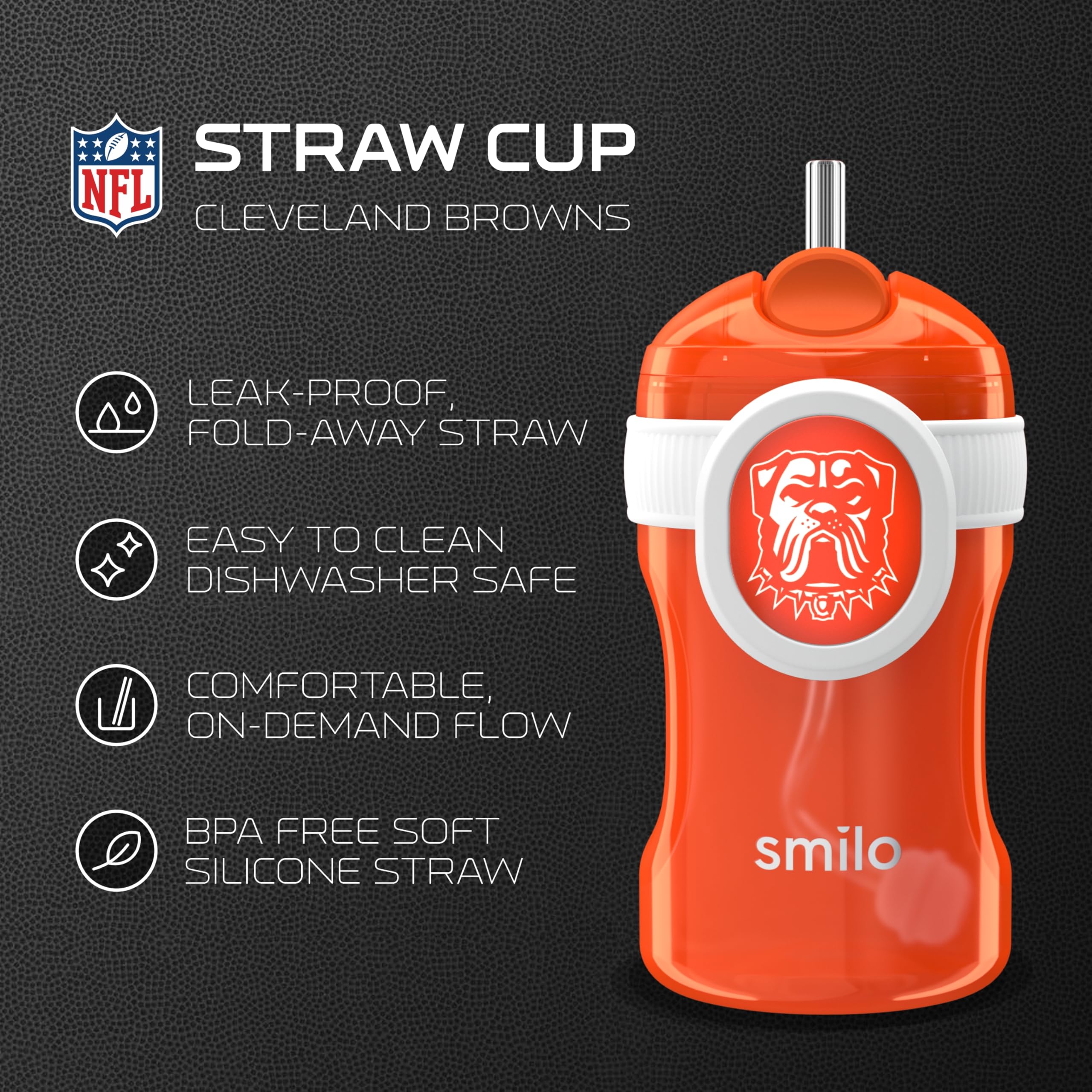 Smilo cup with leak-proof lid to prevent spills during travel.
