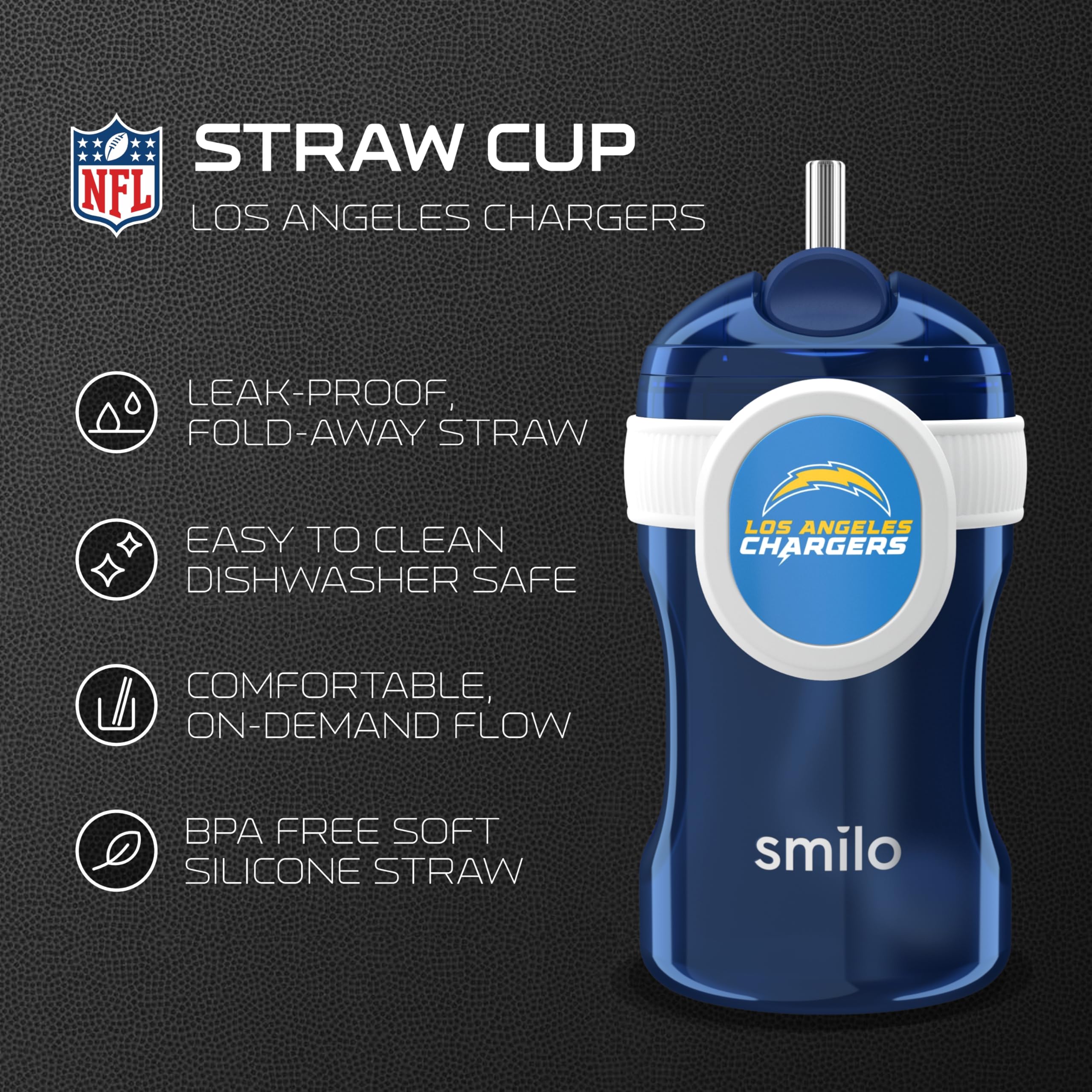 Spill-proof lid on Smilo Cup to minimize messes during travel