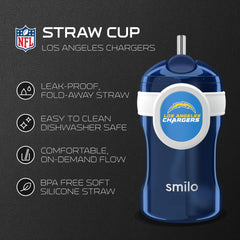 Spill-proof lid on Smilo Cup to minimize messes during travel