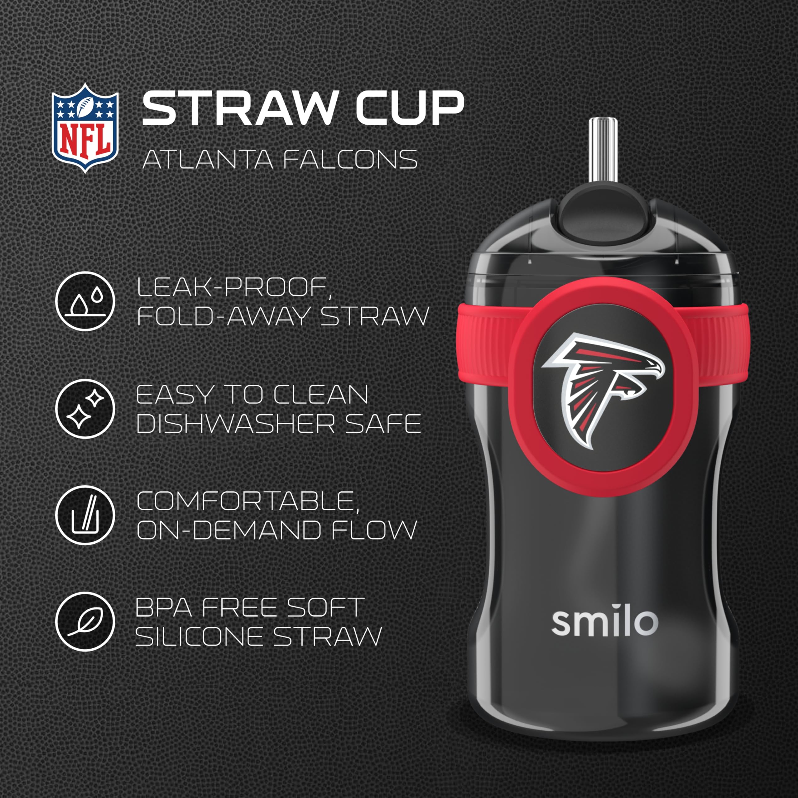 Smilo spill-proof lid reduces mess during travel and daily activities.
