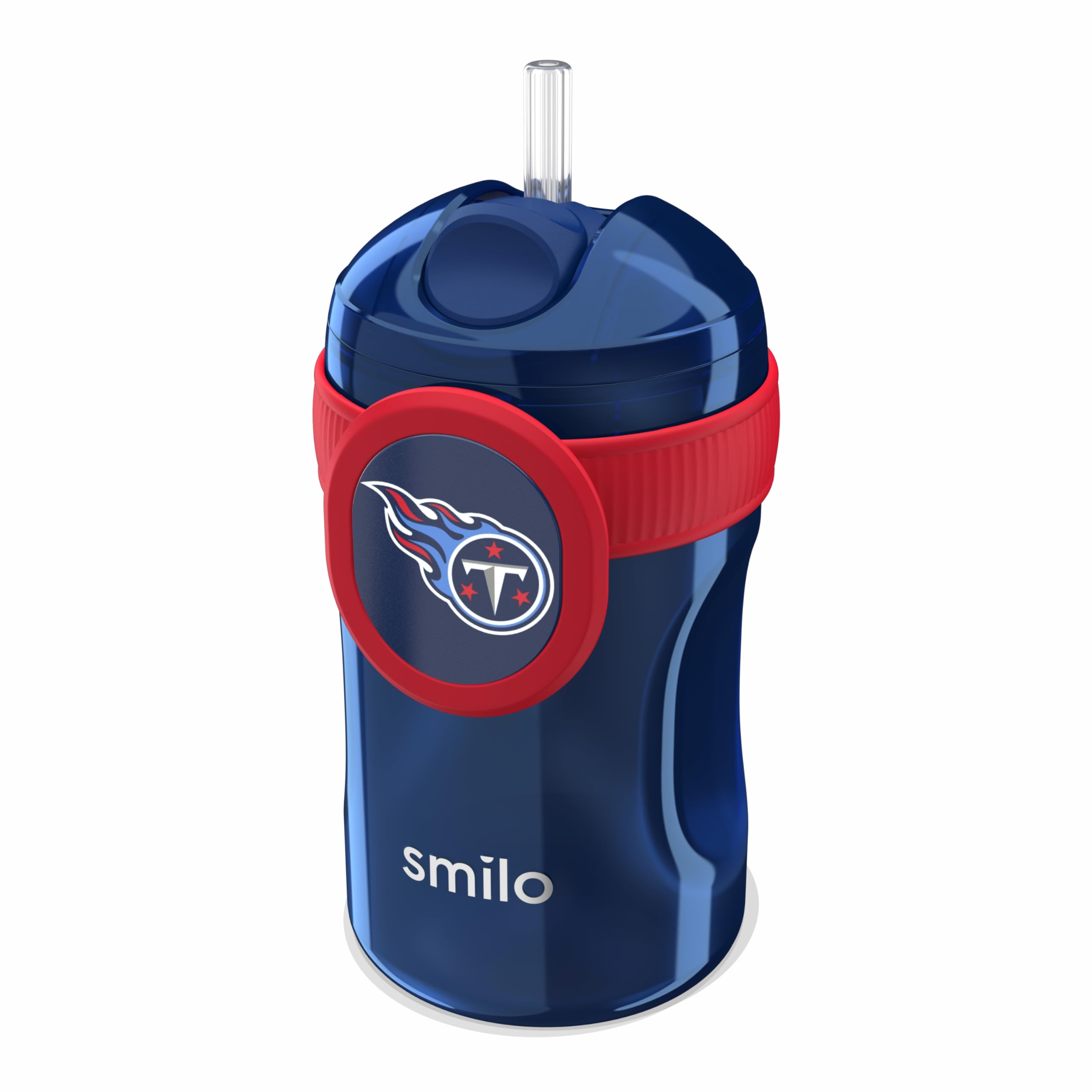 Smilo Straw Cup Titans logo image shows team pride during mealtime and on-the-go sipping.