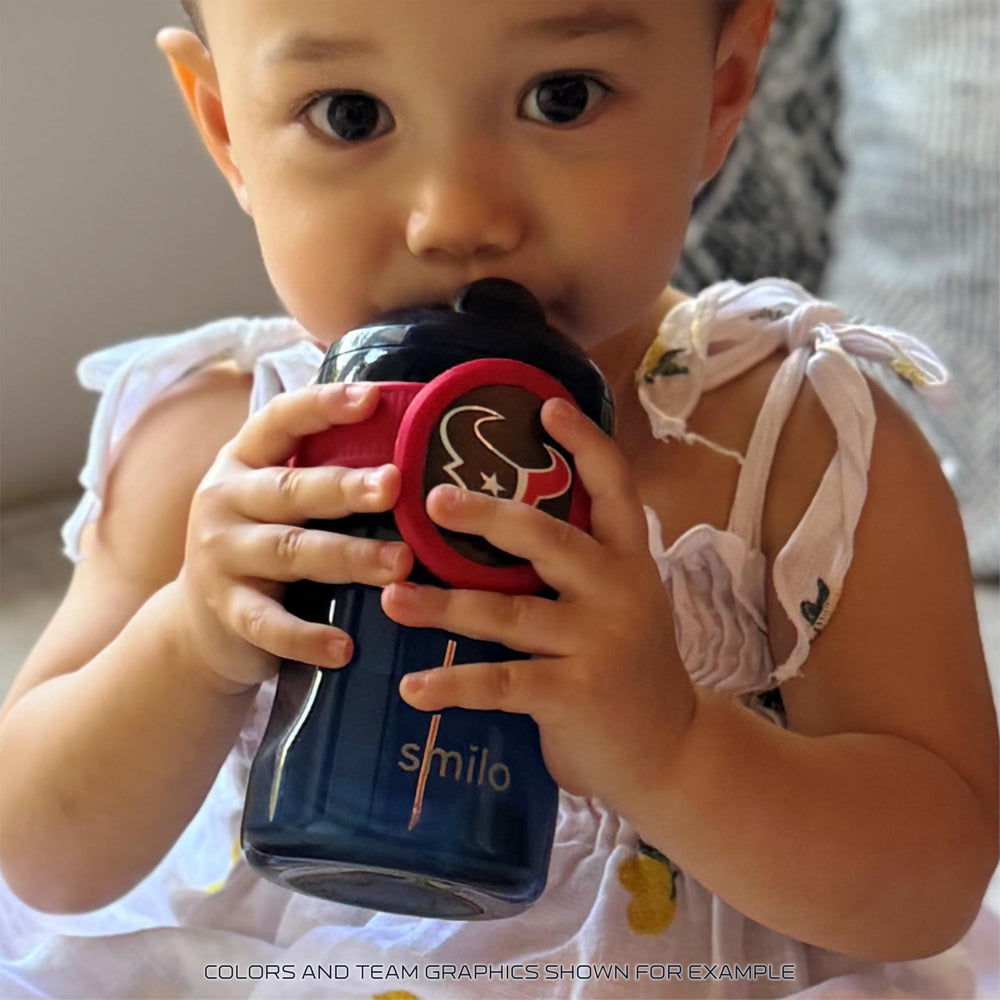 Smilo Straw Cup shows weighted silicone straw for steady sipping at any angle