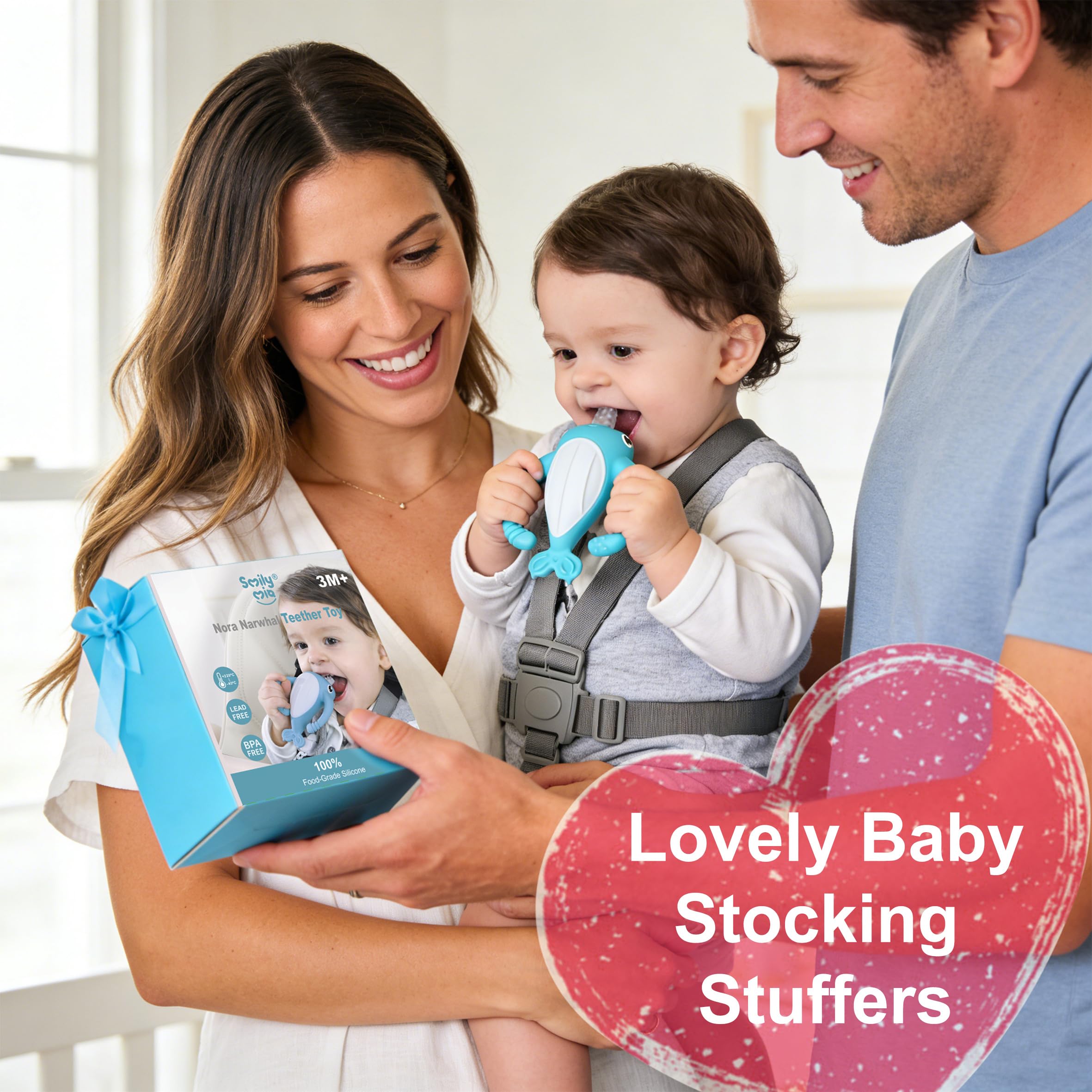 Smily Mia Narwhal multi-sensory toy with varying hardness and sounds