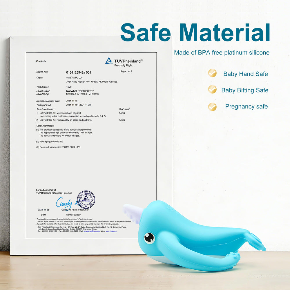 Smily Mia Narwhal safety features include BPA-free and dishwasher-safe design