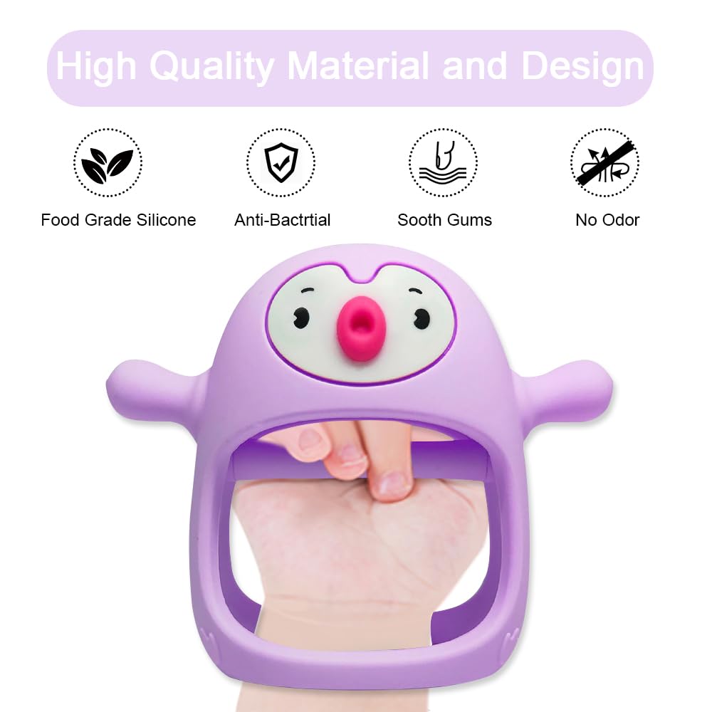 Smily Mia Penguin Teether arrives in gift box, ideal for baby showers.