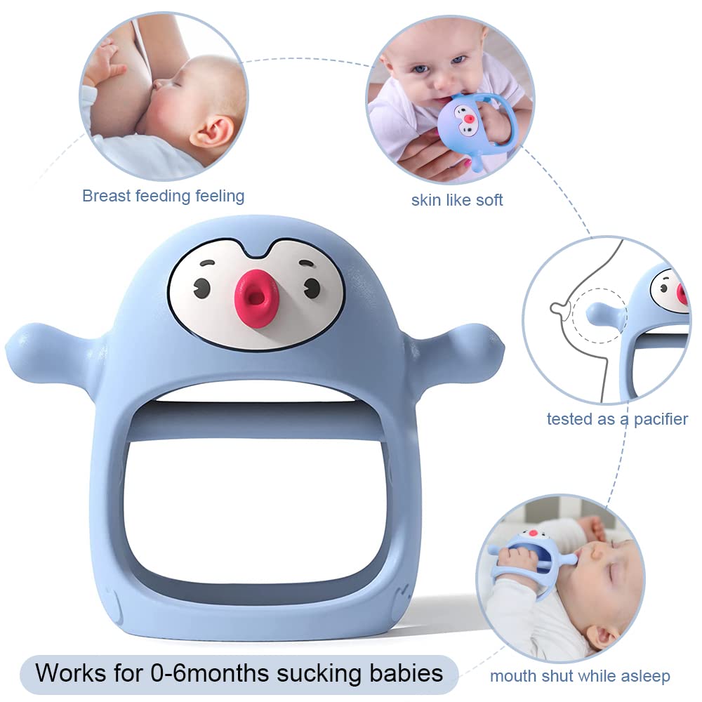 Smily Mia Teething Mittens target multiple teething zones for soothing exploration.