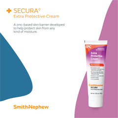 SECURA EPC cream dispense close-up showing protective barrier against moisture.