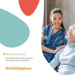 Packaging closeup highlights trusted incontinence care by Smith & Nephew.