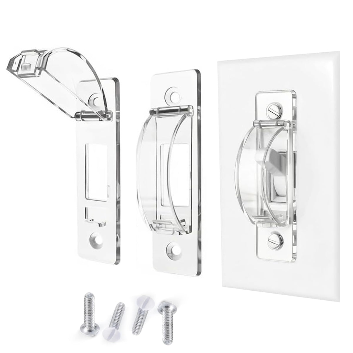 Smloplom light-switch-guard 2-pack prevents accidental switching by children.