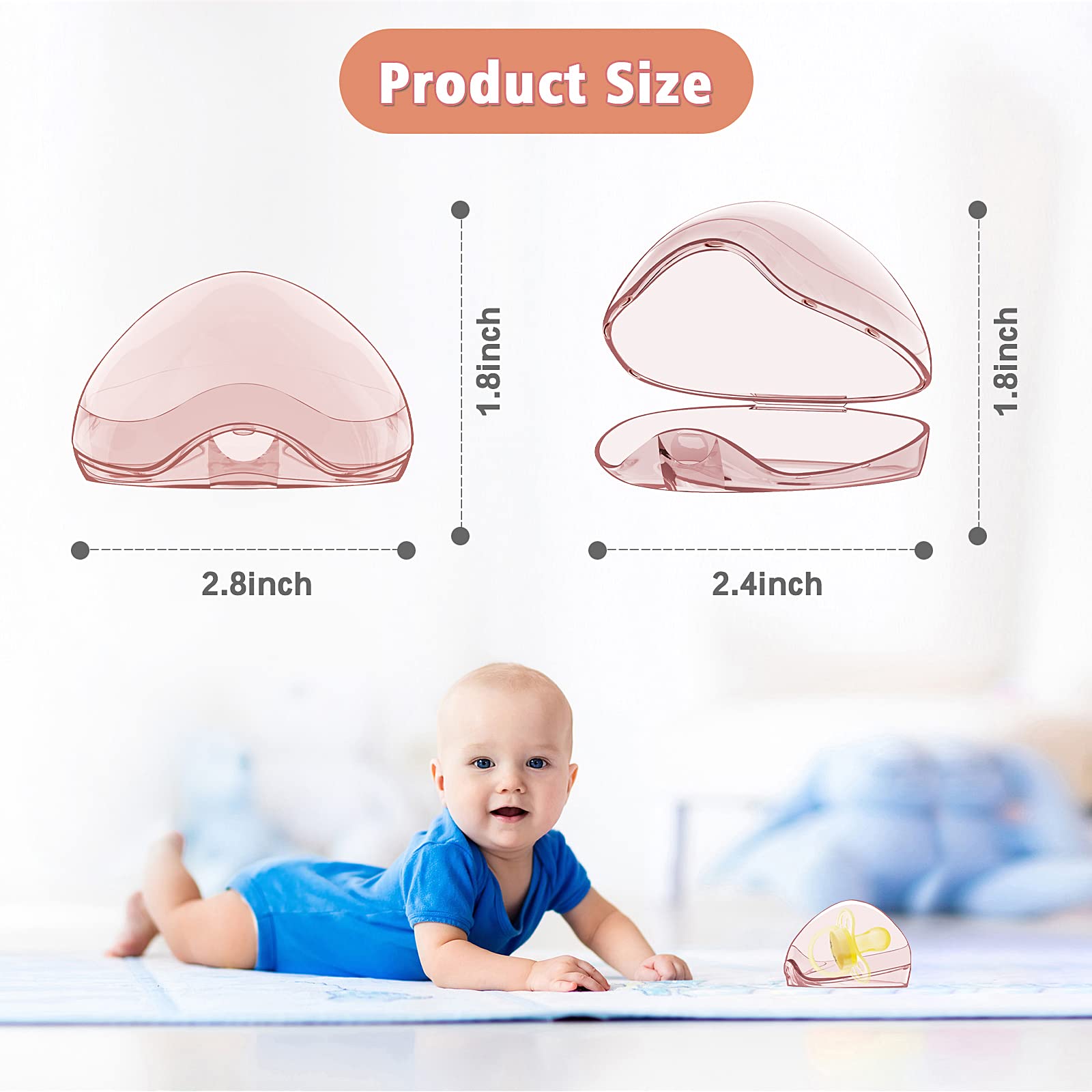 Smlpuame pacifier case is dishwasher-safe for quick, simple cleaning after outings