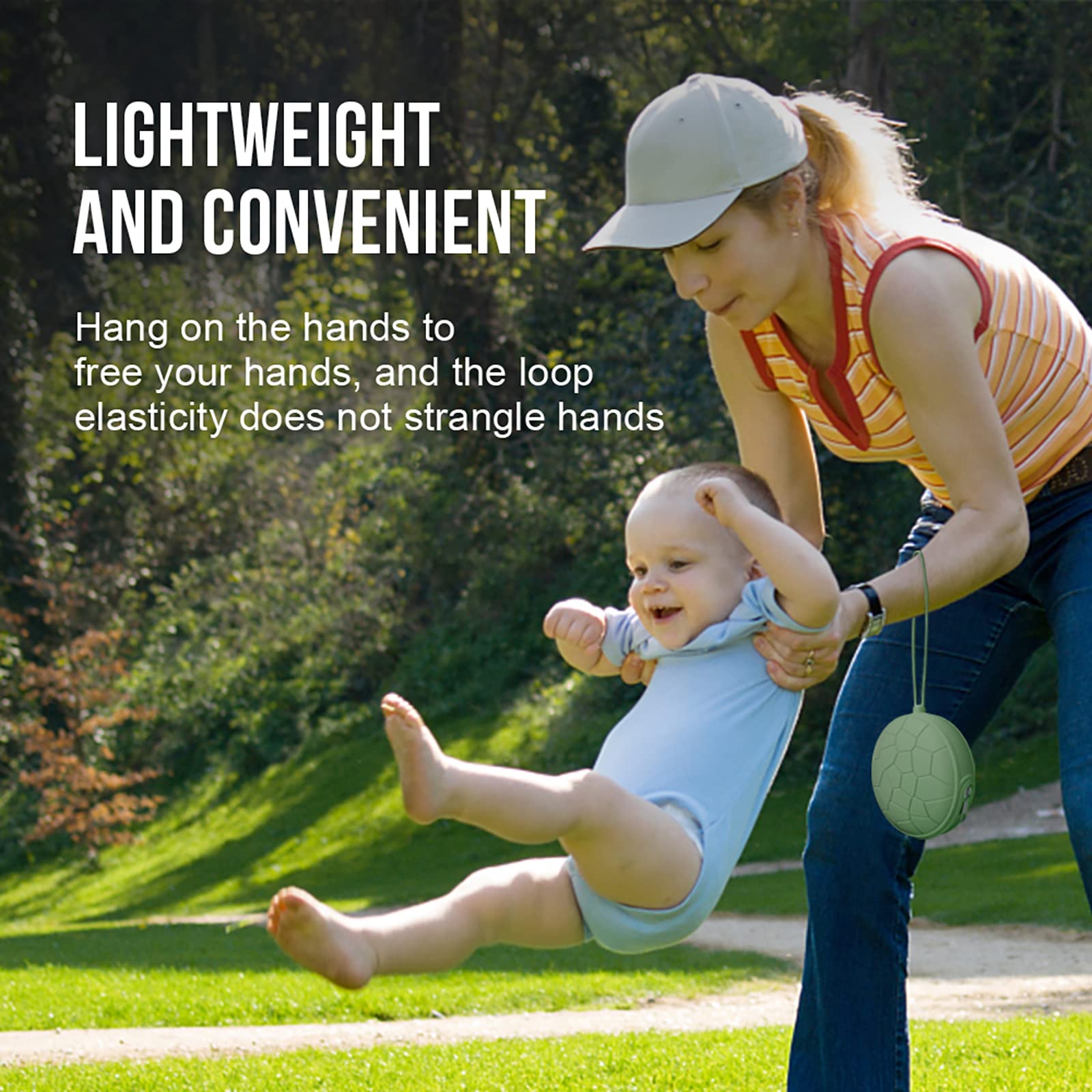 Smlpuame stroller clip keeps pacifier case within reach during walks.