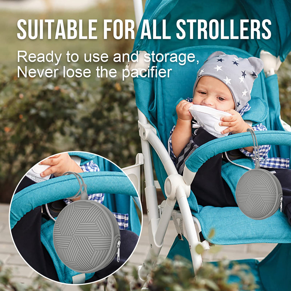 Smlpuame stroller clip loop keeps pacifier case accessible