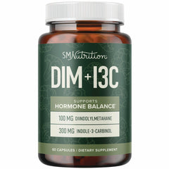 SMNutrition DIM & I3C bottle pour for daily hormone balance support.