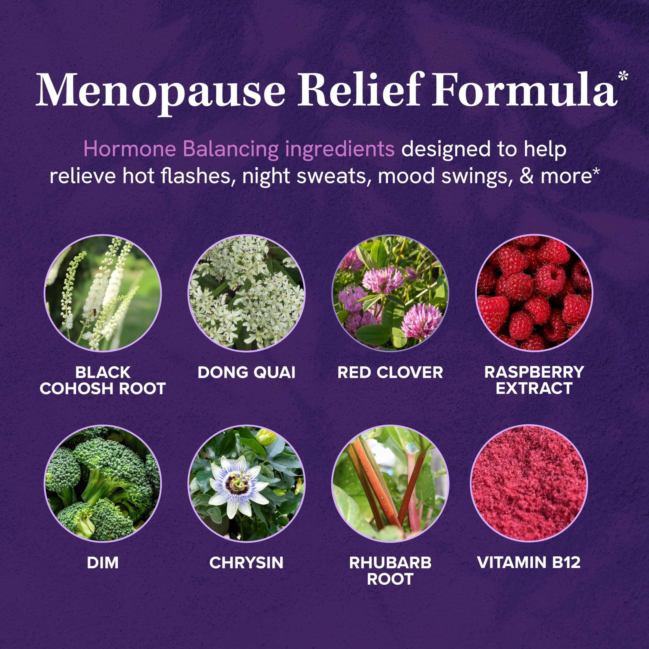 SMNutrition DIM and B12 blend signaling multi-symptom menopause support.