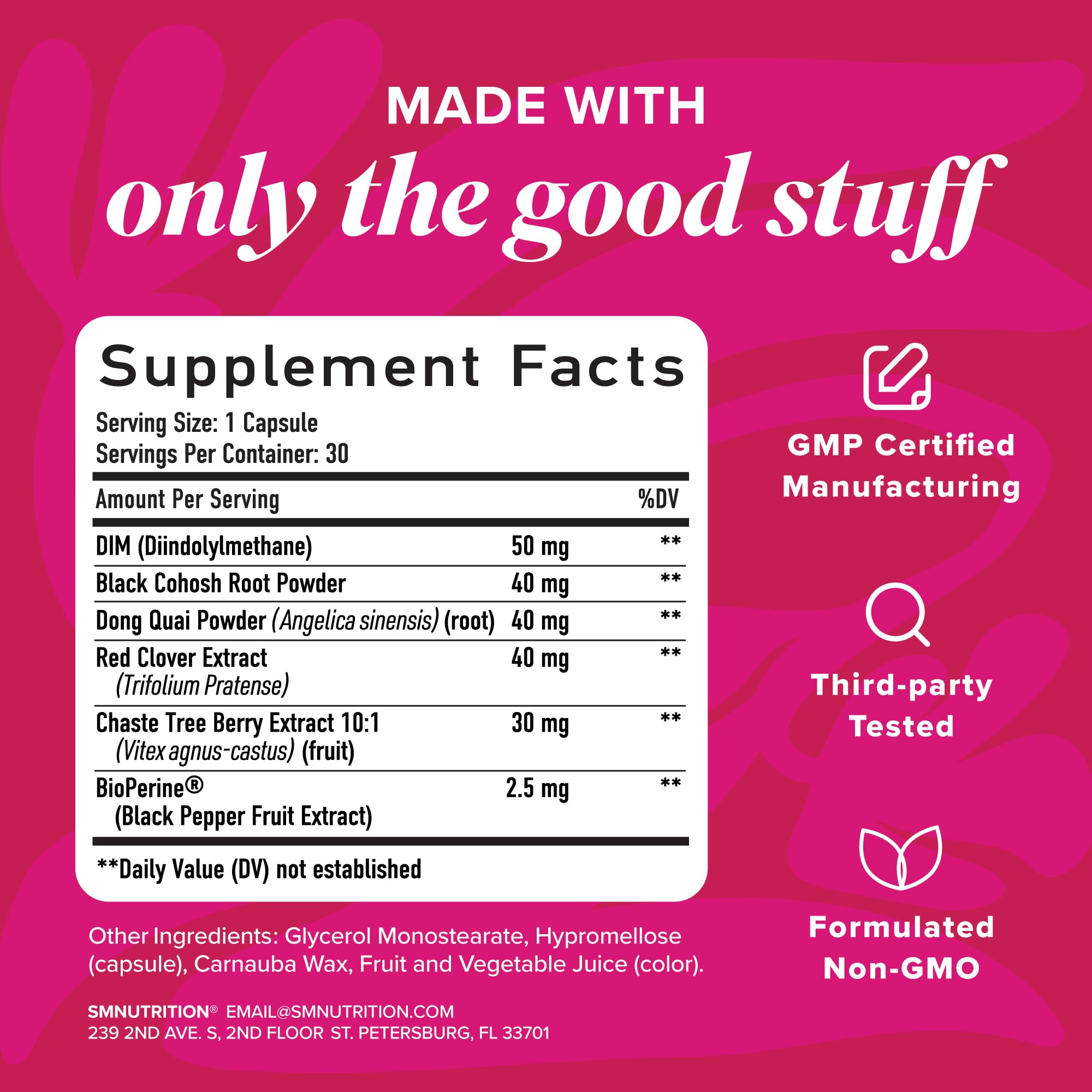SMNutrition Beadlets Chaste Tree Berry visual for normal body changes.