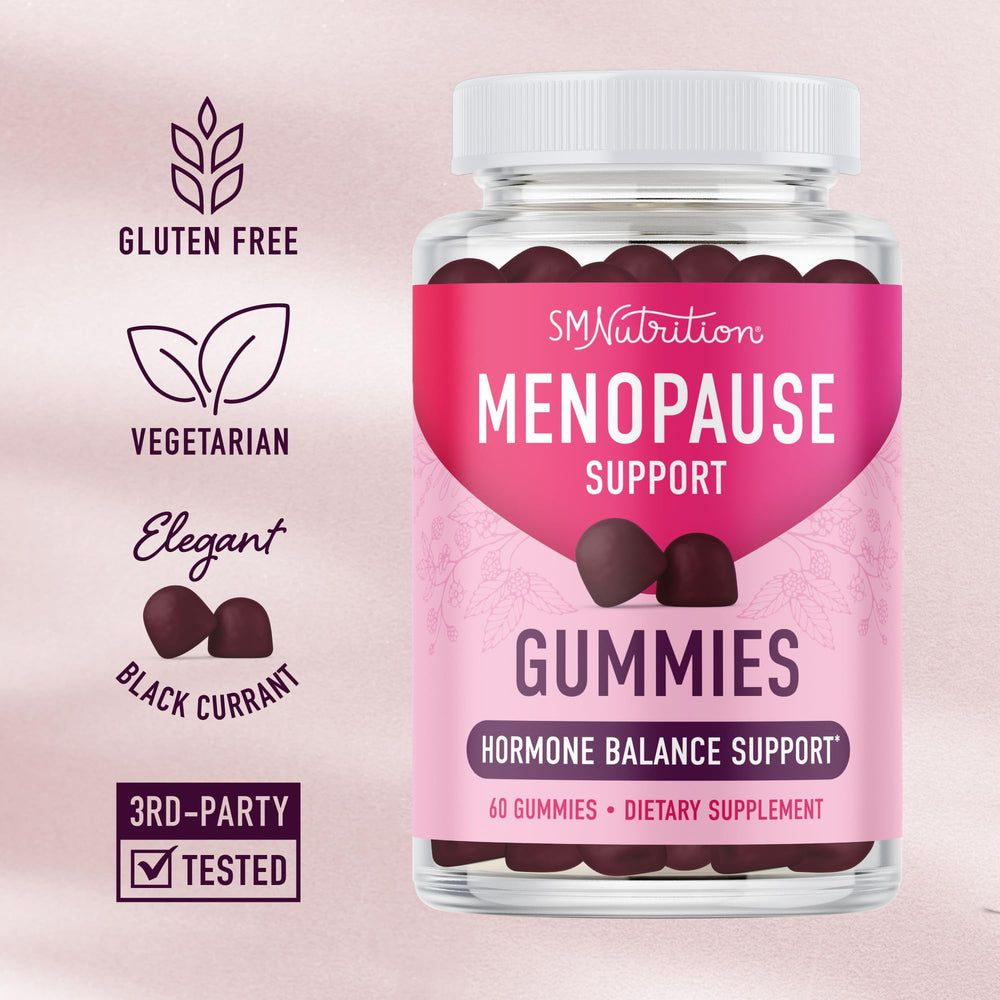 SMNutrition gummies highlighting phytoestrogen soy ingredient for natural balance support