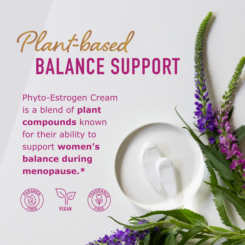 SMNutrition Phyto Estrogen Cream bottle highlights black cohosh and dong quai ingredients