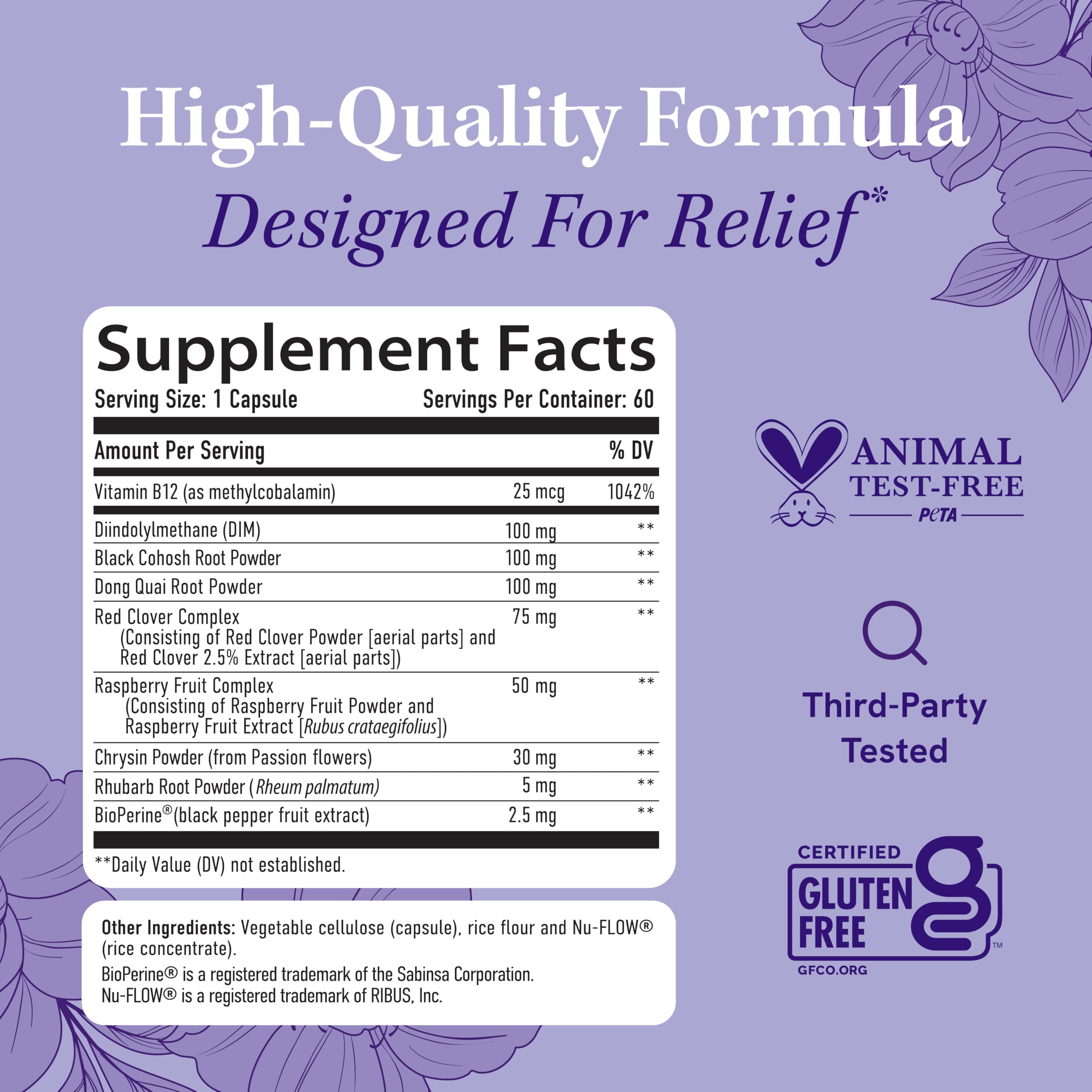 SMNutrition vegetarian-friendly formula emphasizes allergy-conscious menopause care.