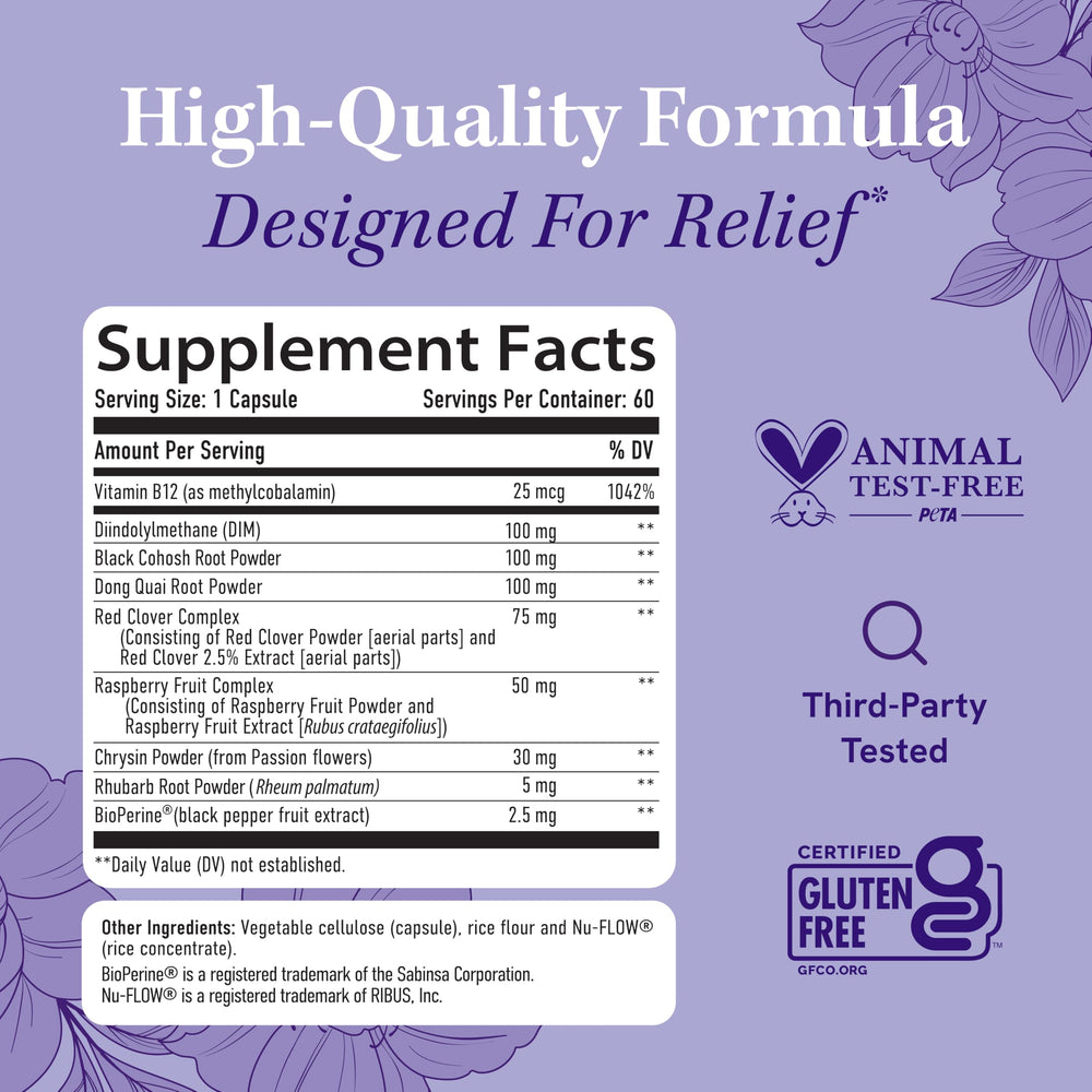 SMNutrition vegetarian-friendly formula emphasizes allergy-conscious menopause care.