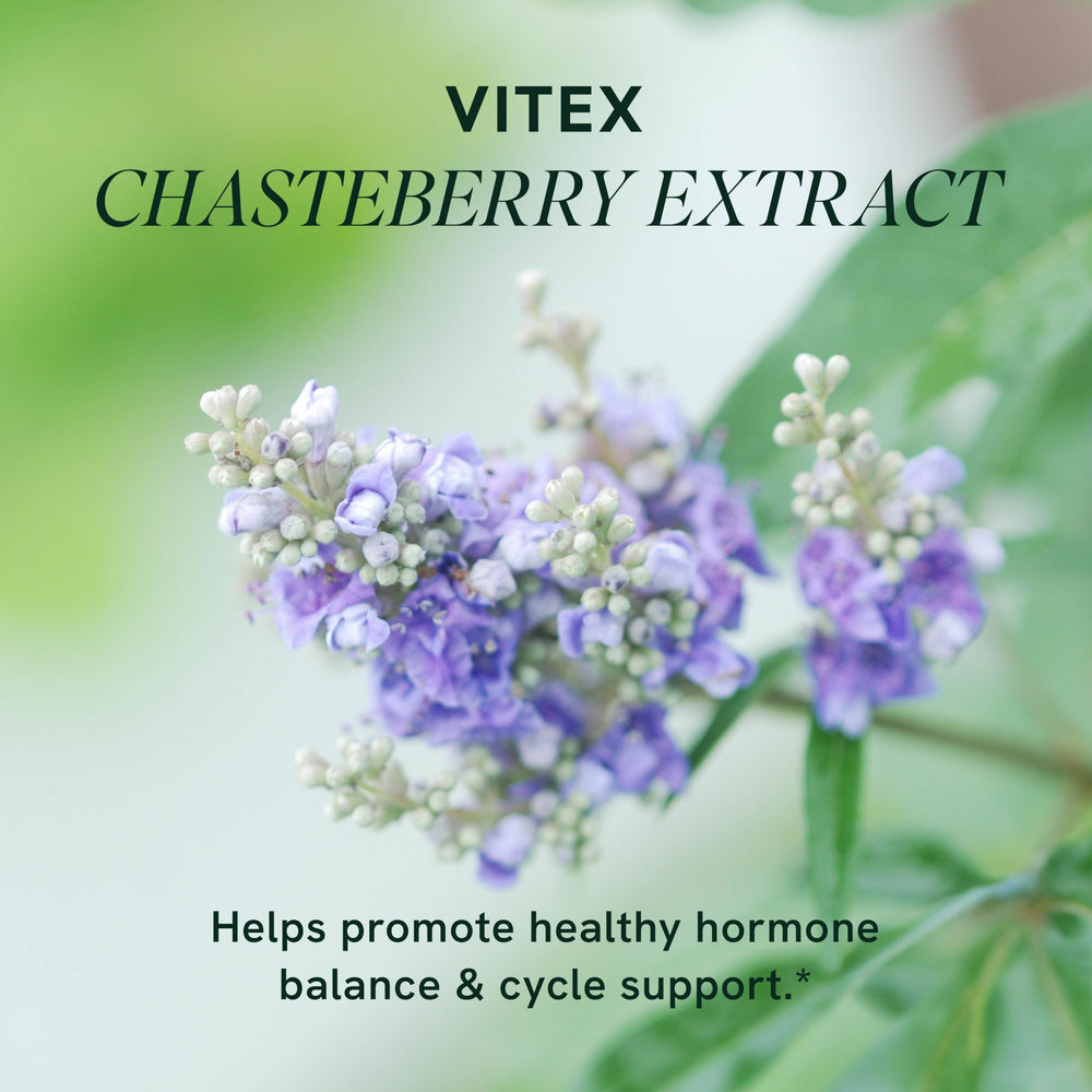 SMNutrition Vitex chasteberry packaging emphasizes gluten-free, vegetarian formulation