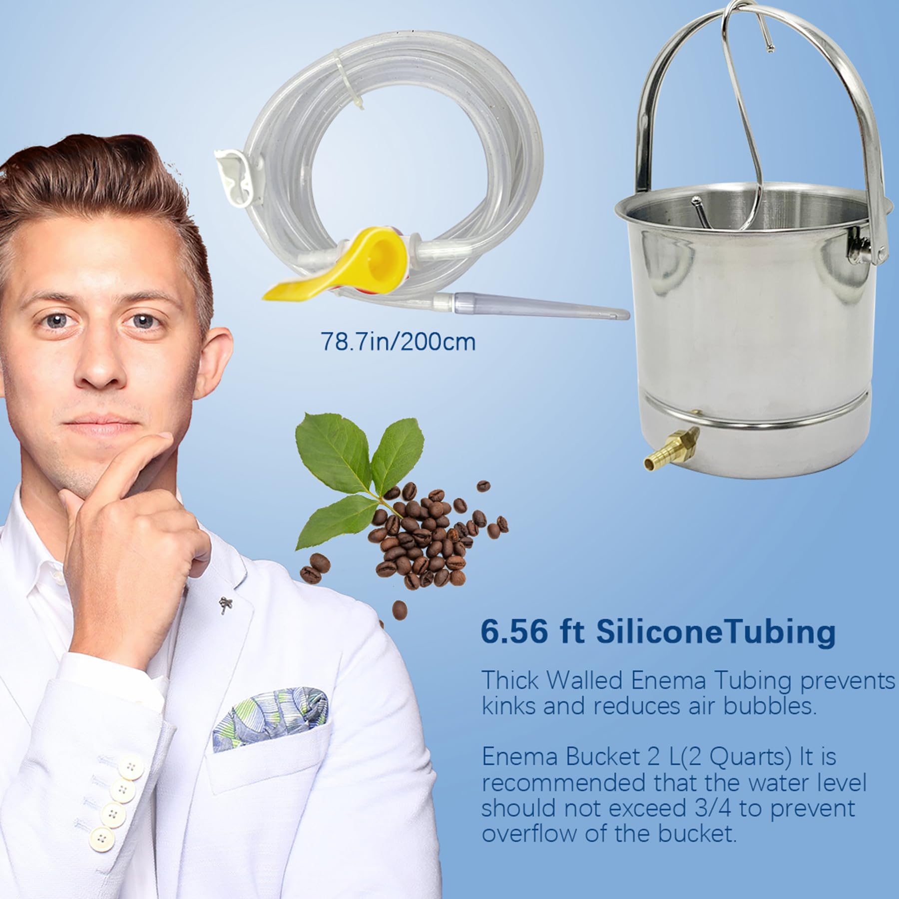Smokitcen BPA-free enema kit components