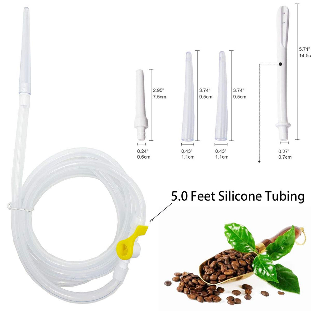 Smokitcen silicone hose 5ft for flexible, comfortable flow.