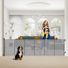 SMONTER extra-wide gate extended to cover large doorway openings for safety