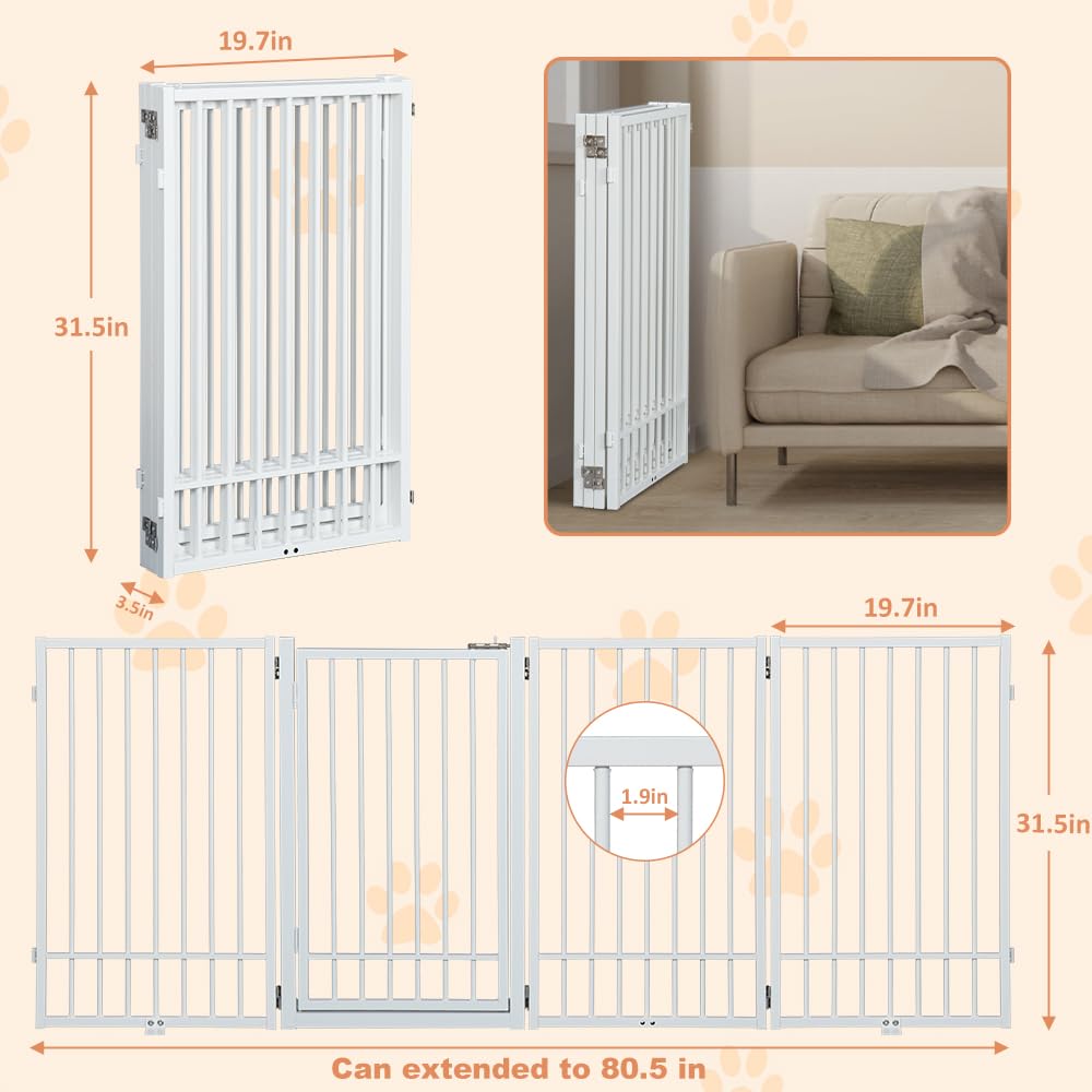 SMONTER dog gate in living room setup providing a safe boundary for pets.