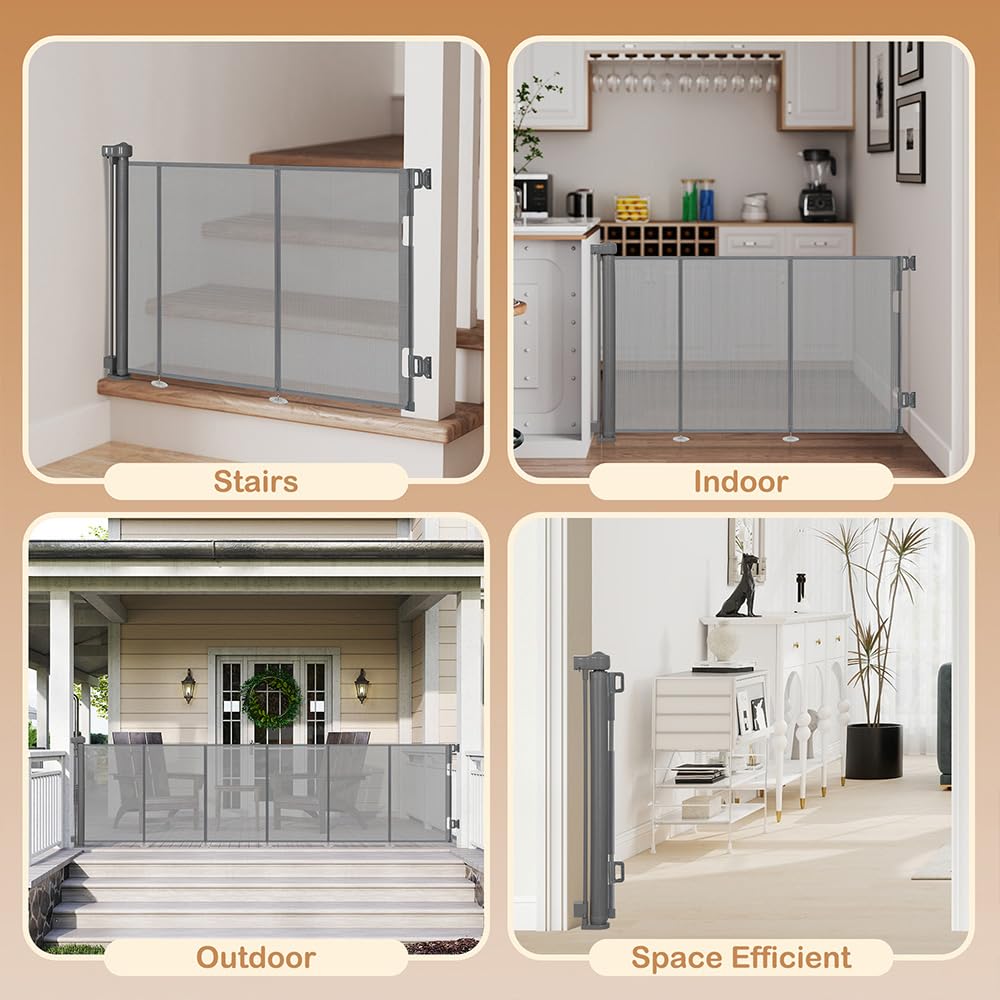 SMONTER gray mesh blends with decor while keeping spaces secure