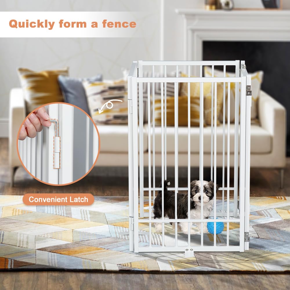 SMONTER non-slip feet and metal supports stabilize the gate on various floors.