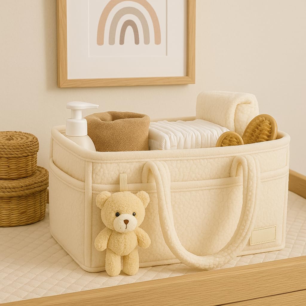 Smoochie diaper caddy gift-idea for baby showers provides practical style.