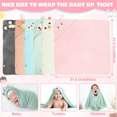 SmoothNovelty six-pack baby towels in 80x80 cm are plush and absorbent