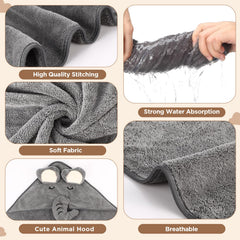 SmoothNovelty absorbent 80x80 cm towel ideal for newborn drying routine.