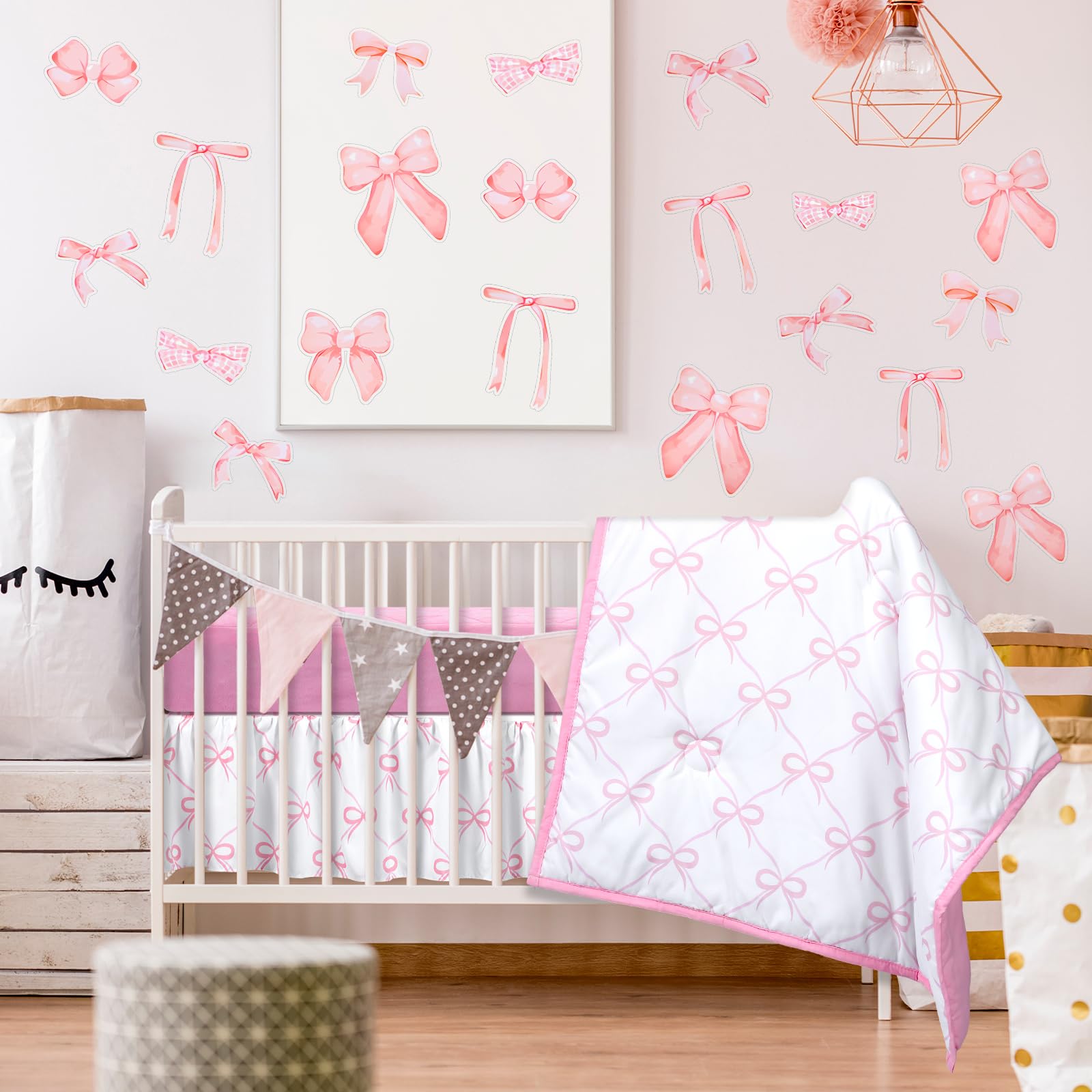SmoothNovelty pink bow diaper pad cover keeps changing surfaces clean and comfortable