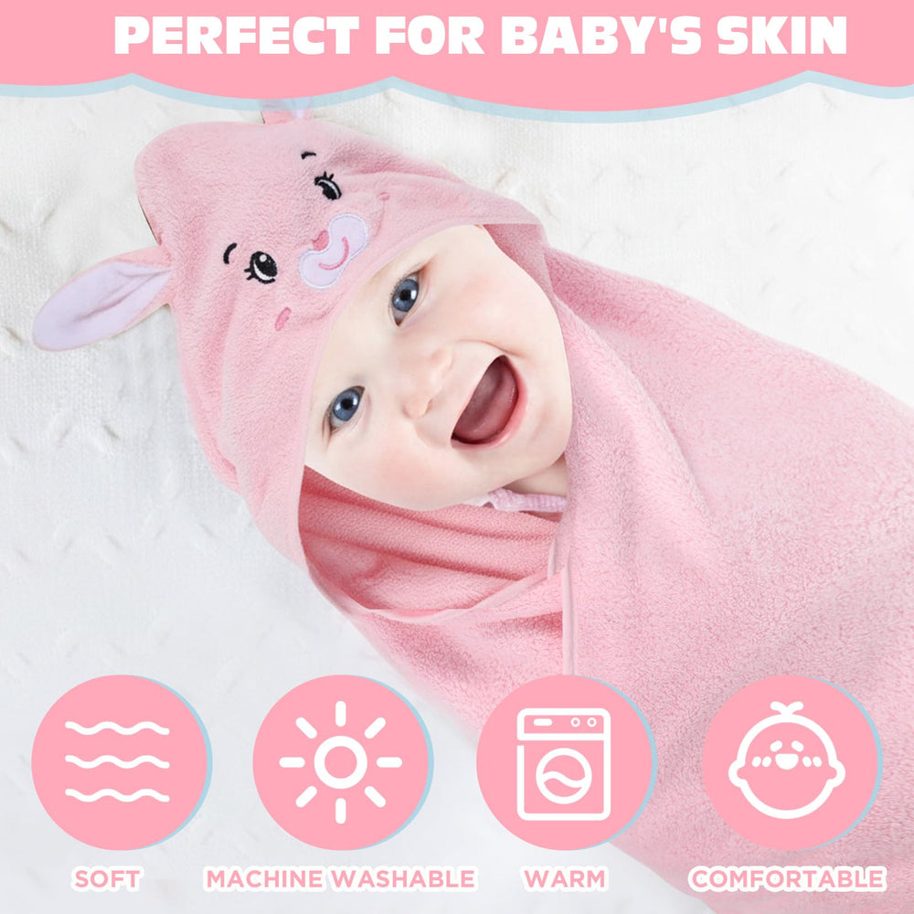 SmoothNovelty rabbit hood close-up shows a cuddly design for infants