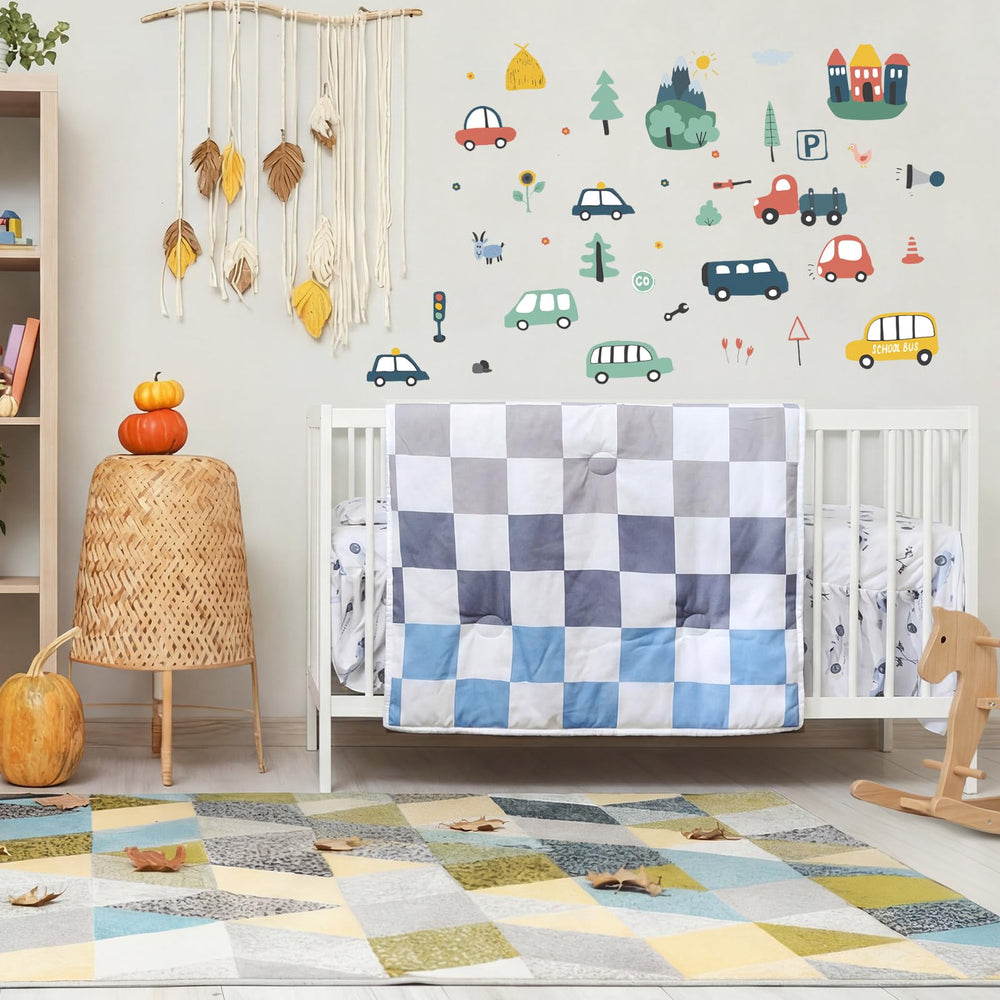 SmoothNovelty wall stickers race theme brighten nursery walls.