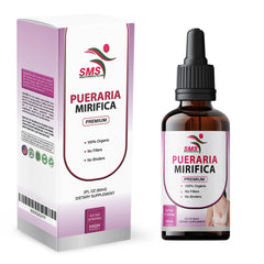 SMSHealthProducts Pueraria Mirifica Drops bottle—premium organic tincture for daily wellness.