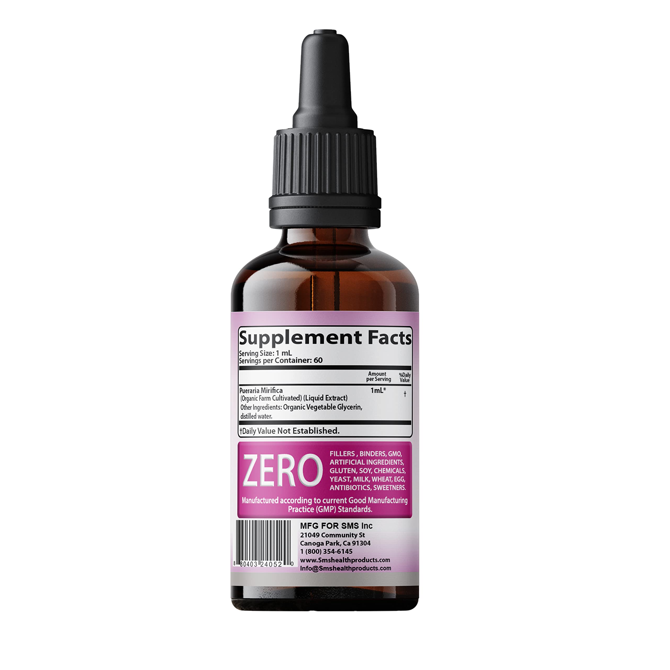 SMSHealthProducts Pueraria Mirifica Drops usage—dropper-assisted application fits daily routines.